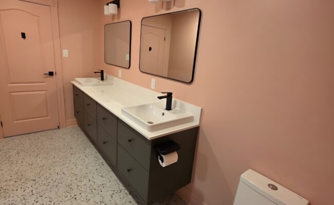 Pink Bathroom Renovation Project